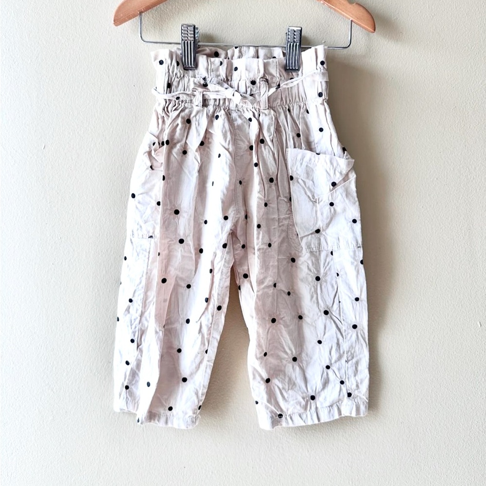 Zara polka floral pants .